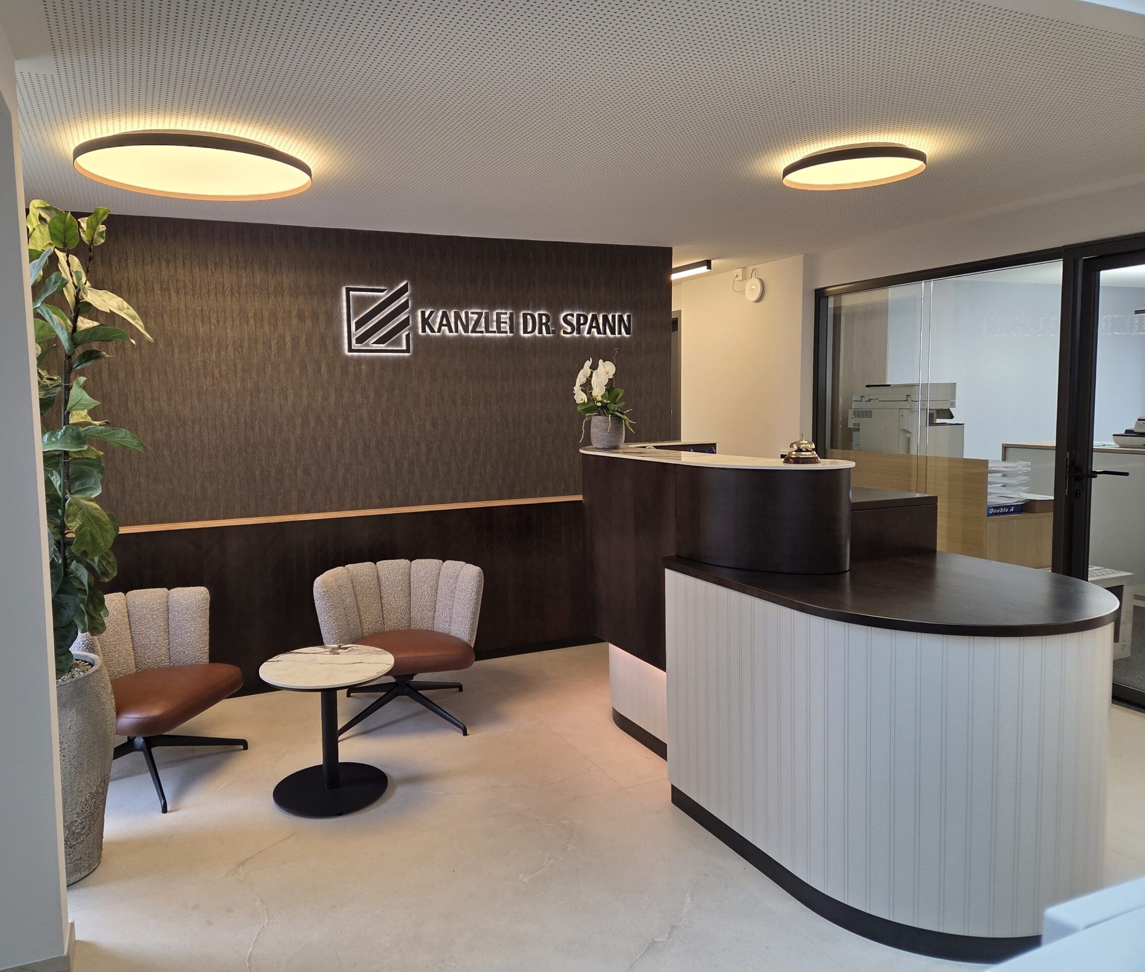 Der neue Empfang der Kanzlei Dr. Spann in Wertingen